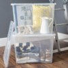 60L Clear Plastic Storage Box with Lid - Image 6