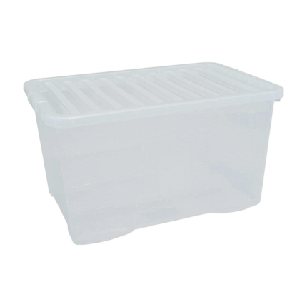 60L Clear Plastic Storage Box with Lid
