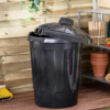80L Black Plastic Dustbin with Locking Lid - Image 5