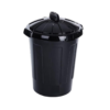 80L Black Plastic Dustbin with Locking Lid