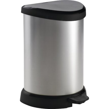 Curver 20L Metal Effect Pedal Bin