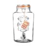 5L Glass Beverage Dispenser with Tap and Clip Top Lid - Image 4