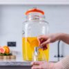 5L Glass Beverage Dispenser with Tap and Clip Top Lid - Image 6