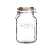 1.5L Square Airtight Glass Storage Jar with Clip Top Lid