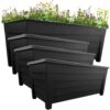 55cm Rectangular Black Grosvenor Trough Planter - Image 6