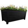 55cm Rectangular Black Grosvenor Trough Planter - Image 4