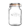 2L Square Airtight Glass Storage Jar with Clip Top Lid