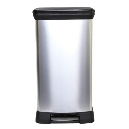 Curver 50L Metal Effect Pedal Bin