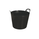 42L Flexible Garden Tub – Black Heavy Duty Flexi Bucket