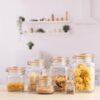 1.5L Square Airtight Glass Storage Jar with Clip Top Lid - Image 4