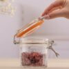 350ml Airtight Glass Storage Jar with Clip Top Lid - Image 4