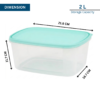 2L Clear Plastic Food Storage Containers with Lids - Image 2