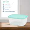 2L Clear Plastic Food Storage Containers with Lids - Image 3