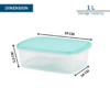 1L Clear Plastic Food Storage Containers with Lids - Image 2