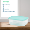 1L Clear Plastic Food Storage Containers with Lids - Image 3