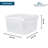 15L Large Food Storage Container with Lid - Image 2