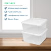 10L Square Plastic Cake Storage Box with Lid - Image 3