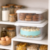10L Square Plastic Cake Storage Box with Lid - Image 6