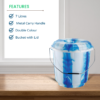 7L Plastic Bucket with Double color Lid and Handle - Image 2