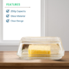 Glass Butter Dish Storage Container with Lid – 250g - Image 3