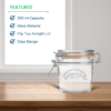 350ml Airtight Glass Storage Jar with Clip Top Lid - Image 3
