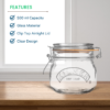 500ml Airtight Glass Storage Jar with Clip Top Lid - Image 3
