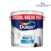 Dulux Matt Pure Brilliant White Wall & Ceiling Paint – 6L - Image 2