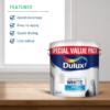 Dulux Matt Pure Brilliant White Wall & Ceiling Paint – 6L - Image 3
