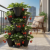 Stackable Vertical Garden - Strawberry Planter Pot - Image 9