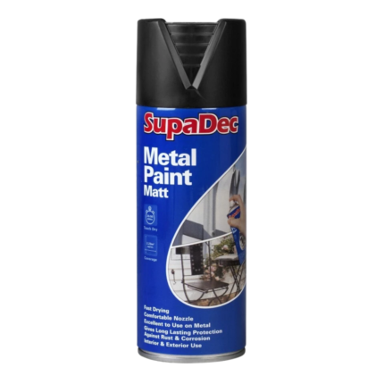 Supadec Metal Paint Gloss Black Spray 400ml