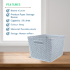 Curver Large Rattan Storage Basket - Grey - 18L - Image 3
