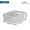 Curver 13L Rattan Storage Basket – Grey - Image 2