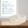 Curver 13L Rattan Storage Basket – Vintage White - Image 3
