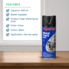 Supadec Metal Paint Gloss Black Spray 400ml - Image 2