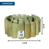 Wooden Garden Log Roll Border 12” x 1.8m - Image 2