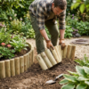 Wooden Garden Log Roll Border 12” x 1.8m - Image 7