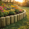 Wooden Garden Log Roll Border 12” x 1.8m - Image 5