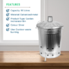 90L Galvanised Garden Incinerator Bin - Image 3