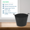 26L Flexible Garden Tub – Black Heavy Duty Flexi Bucket - Image 3