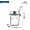 0.35L Breakfast Jar with Spoon & Lid - Image 2