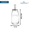 3L Glass Fermentation Jar Set with Airlock Lid - Image 2