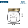 0.25L Glass Preserve Jar with Screw Lid - Image 2