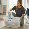 Curver Infinity Laundry Basket 40L – White Clothes Basket - Image 9