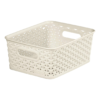 Curver 13L Rattan Storage Basket – Vintage White