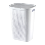 Curver Infinity Dots Laundry Hamper 60L – White Clothes Basket