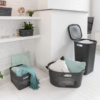 Curver Infinity Dots Laundry Hamper 60L – Dark Grey Clothes Basket - Image 7