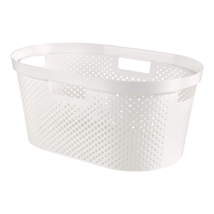 Curver Infinity Laundry Basket 40L – White Clothes Basket