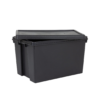 62L Black Recycled Plastic Storage Box with Lid - Image 4