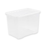 80L Clear Plastic Storage Box with Lid